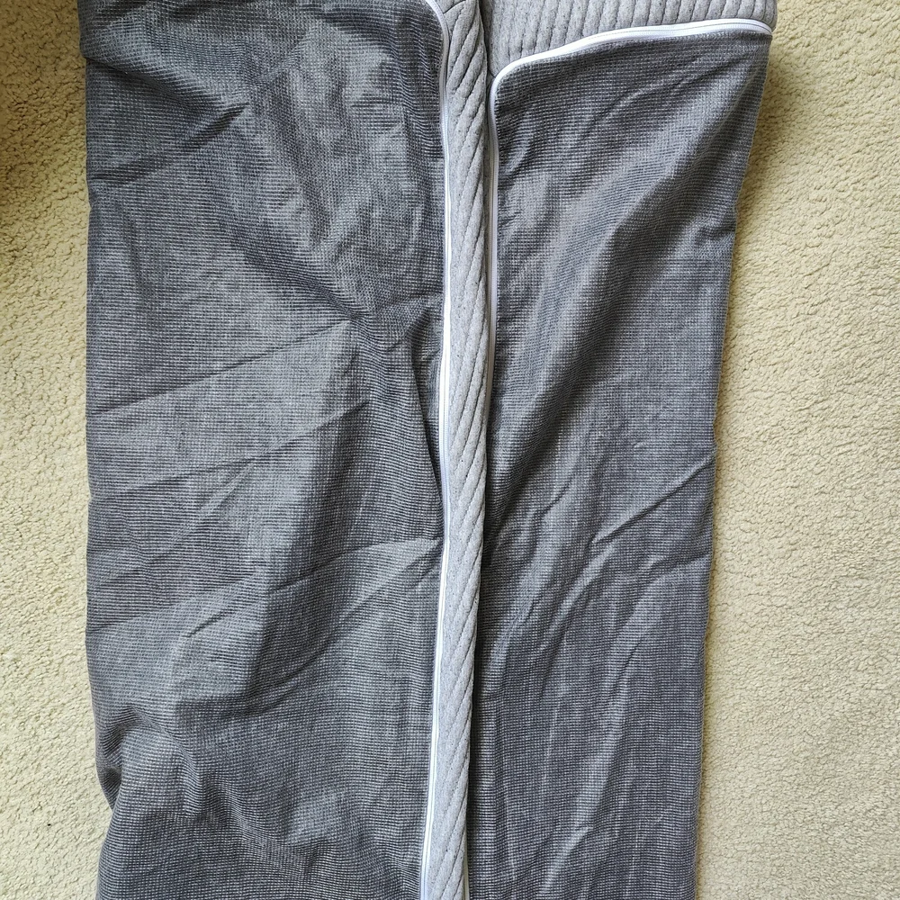 Premium Gray Ribbed Mattress Cover
